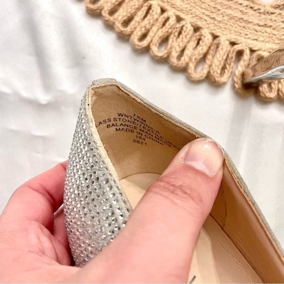 Nine West Twinn Silver Rhinestone Heels Size 7.5 - Picture 11 of 12